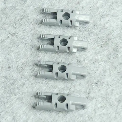 LEGO 30554b Hinge Cylinder 1x3  Locking Fingers with Hole Light Blluish Gray x4 