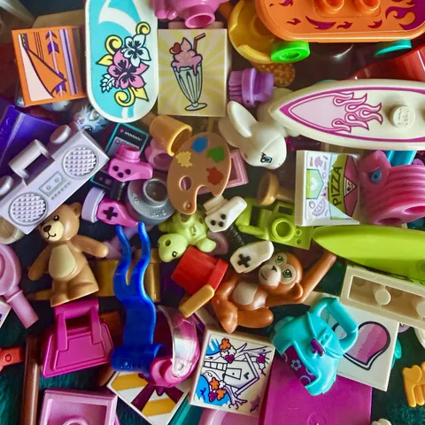 Huge LEGO Girls Minifigure Accesories Lot Friends Animals Tiles Toys