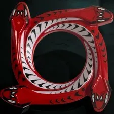 LEGO Ninjago Spinner Crown Ring Red 4 Snake Heads 98342pb03 Snappa 9564