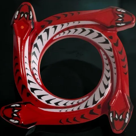 LEGO Ninjago Spinner Crown Ring Red 4 Snake Heads 98342pb03 Snappa 9564