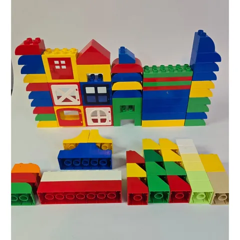 LEGO Duplo Building Blocks Bulk Lot Multicolor House Windows Doors Roof Bricks