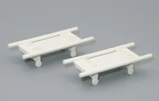 LEGO white 2 Vintage Stretchers with wheels for minifigures Hospital ambulance