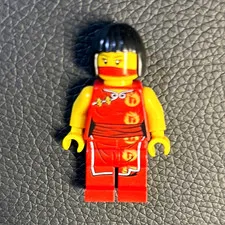 LEGO Ninjago Nya Minifigure Red Outfit w/ Weapons & Accessories missing cards