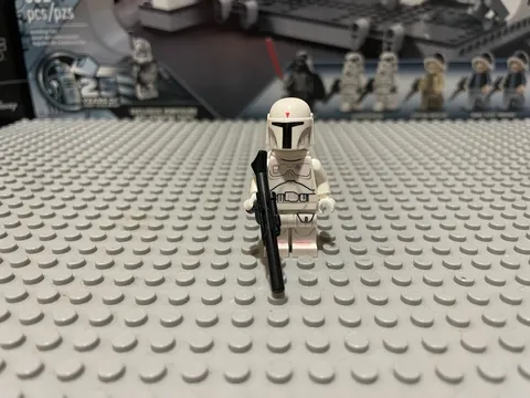 LEGO Star Wars White Boba Fett, No Cracks Some Marker Marks.