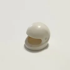 Lego White Space Motorcycle Helmet Minifigure Minifig Town City Male Outfit