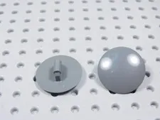 LEGO Lot of 2 Dark Bluish Gray Round Blank Plain Shield Armor Minifig AC