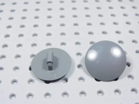 LEGO Lot of 2 Dark Bluish Gray Round Blank Plain Shield Armor Minifig AC