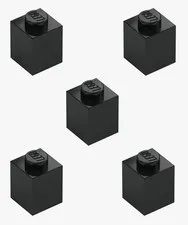 5 New LEGO Black 1x1 Bricks 3005 building blocks brick block 300526