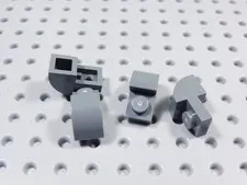 LEGO Lot of 4 Dark Bluish Gray 1x2x1 Curved Top Bricks BP