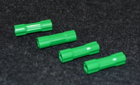 (4) 1x3 ( #3 ) Green Axle Connector Bricks ~ Technic ~ New Lego Parts ~