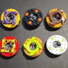 LEGO Ninjago Spinners & Crown Rings Lot of 6 Vintage 2011 2012 Parts