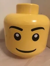 Big Yellow Face LEGO Head 2010 Storage Container/sorting Trays WITH Legos!