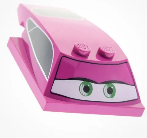 1x Lego Cockpit Magenta 6x4x1 Eyes Green Roof Cars Holley 8639 8424 93591pb02