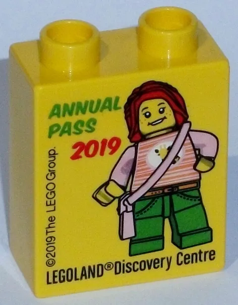 LEGO LEGOLAND Collectible Brick Custom Brick ANNUAL PASS MEMBER 2019 Discovery Centre