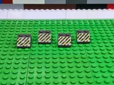 LEGO Slope 45 2x2 Black And Yellow 1999 - 4ct