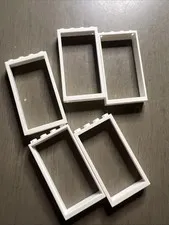 LEGO 60596 White Door, Frame 1 x 4 x 6 with 2 Holes on Top and Bottom 5 Pieces