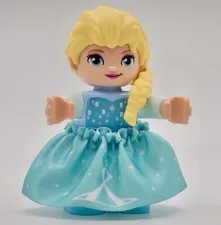 LEGO Duplo ELSA Yellow Braid Shoulder w/ Cape and Skirt Frozen Queen Disney