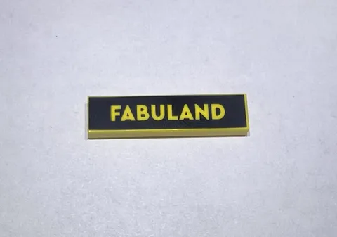 Lego 1x4 Black & Yellow Sign Tile Fabuland City New Printed 241