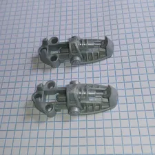 2 Bionicle Lego Parts number 47298 Foot Feet Pearl Light Gray Toa Metru style
