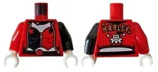 LEGO® Part 973pb3946c01 Torso Female Outline Open Jacket with 'HARLEY' on Back