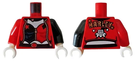 LEGO® Part 973pb3946c01 Torso Female Outline Open Jacket with 'HARLEY' on Back