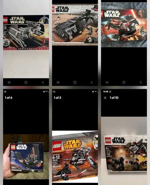 LEGO Star Wars: Star Wars Ships Lot. *Only Vaders Tie Fighter Has Minifigure*