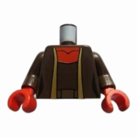 LEGO Minifigure Torso SW Shaak Ti Pattern / Dark Brown Arms / Red Hands