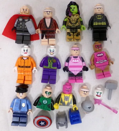 LEGO Super Hero Minifigure Lot Thor Joker Batman Green Lanturn Sinestro
