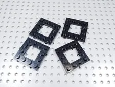 LEGO Lot of 4 Black 4x4 Plates w/ Open Center BH