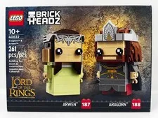 LEGO 40632 Brickheadz Lord of the Rings Arwen & Aragorn - New Sealed - Retired