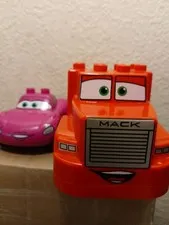 Lego Duplo Disney Cars Mack Truck No Cab and Holly Racing Car Figures 2 Pc. Lot