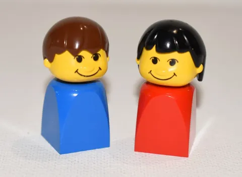 LEGO Basic Figure - Retired 1992 Finger Puppet - Male 4224c02 & Female 4224c01