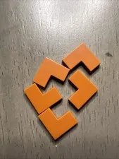 LEGO 14719 Dark Orange Tile 2 x 2 Corner - 5 Pieces