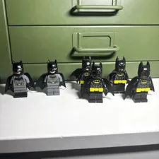 LEGO Batman Minifigures Lot - 5 Figures Black & Gray Super Heroes Theme