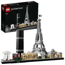 LEGO Architecture Paris Model Building Set - Detailed 694 Pieces, Multicolor