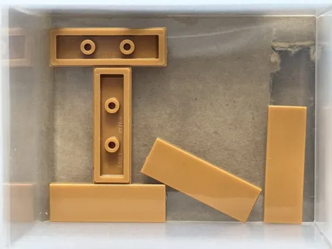 LEGO Parts - Medium Nougat Tile 1 x 3 - No 63864 - QTY 5