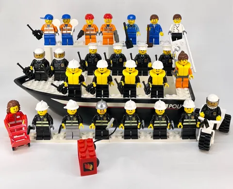 LEGO City Minifigure Lot of 26 Police Fire Rescue Workers Accessories