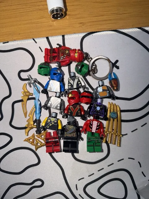 RARE Lego Ninjago Minifig Parts Lot ZX Lloyd, Snake Generals, Final Battle, More