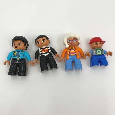 LEGO Duplo Minifigure Lot Police Officer Prisoner 92116 Grandma Boy 4 Figures