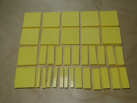 LEGO Light Yellow Wall Panel Pieces Lot
