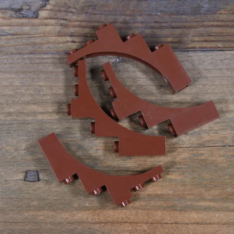 LEGO 76768 Reddish Brown Arch 1x5x4 - Irregular Bow, Reinforced Underside Qty 4