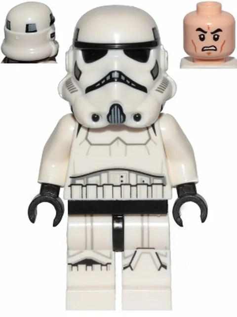 LEGO [No Color/Any Color] Imperial Stormtrooper - Male, Dual Molded Helmet with