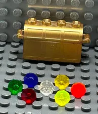 Lego 4738a 4738b Treasure chest pearl w/Gems Jewels Crystal
