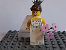 Lego col07-4 col100 Bride Series 7 Minifigure NO BOUQUET READ