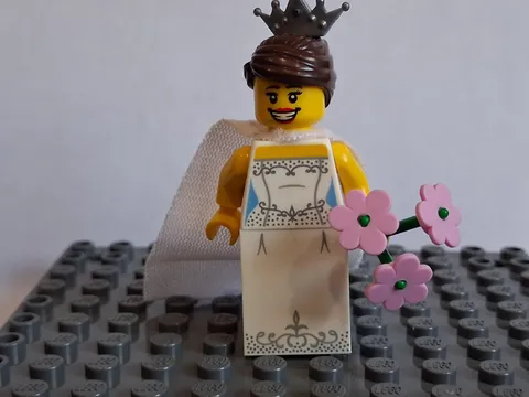Lego col07-4 col100 Bride Series 7 Minifigure NO BOUQUET READ