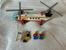 Vintage Lego Town Rescue Helicopter Set 6482 Working Lights Sound 1989