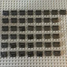 Lego Lot Black Plate, Modified 1x2 Handle 48336 (lot of 43)