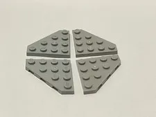 Lego 30503 Light Blue Gray Replacement Add-on Pieces Parts Lot of 4