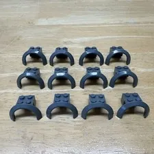 12 Lego Vehicle Mudguard Lot Dark Bluish Gray (4 x 2-1/2 x 1-2/3) w/Arch 50745