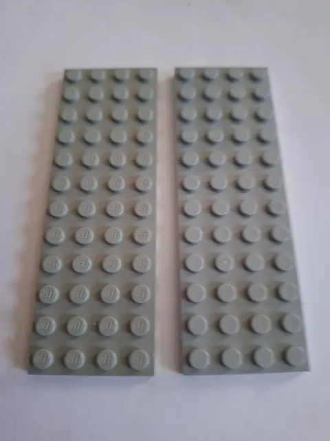 No 427 2x Lego plate 4x12.  3029 Light Grey